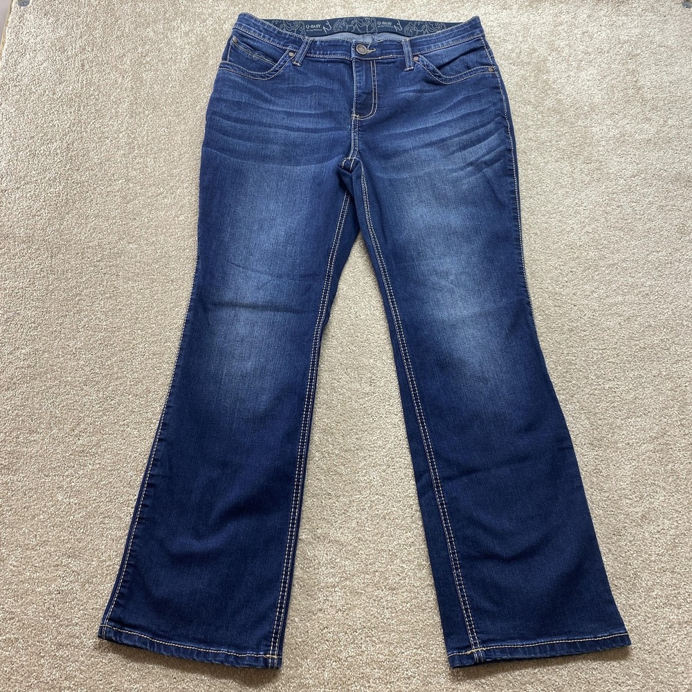 Wrangler Q-Baby Jeans Womens 11/12 x 30 Blue No Gap Waistband Bootcut‎ Western